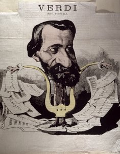 Giuseppe Verdi (1813-1901), karikatyyri, 1860-luku